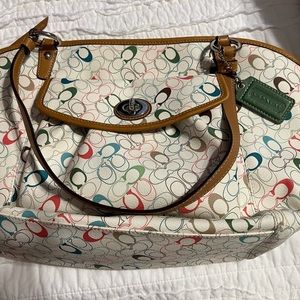 Coach bag multi color